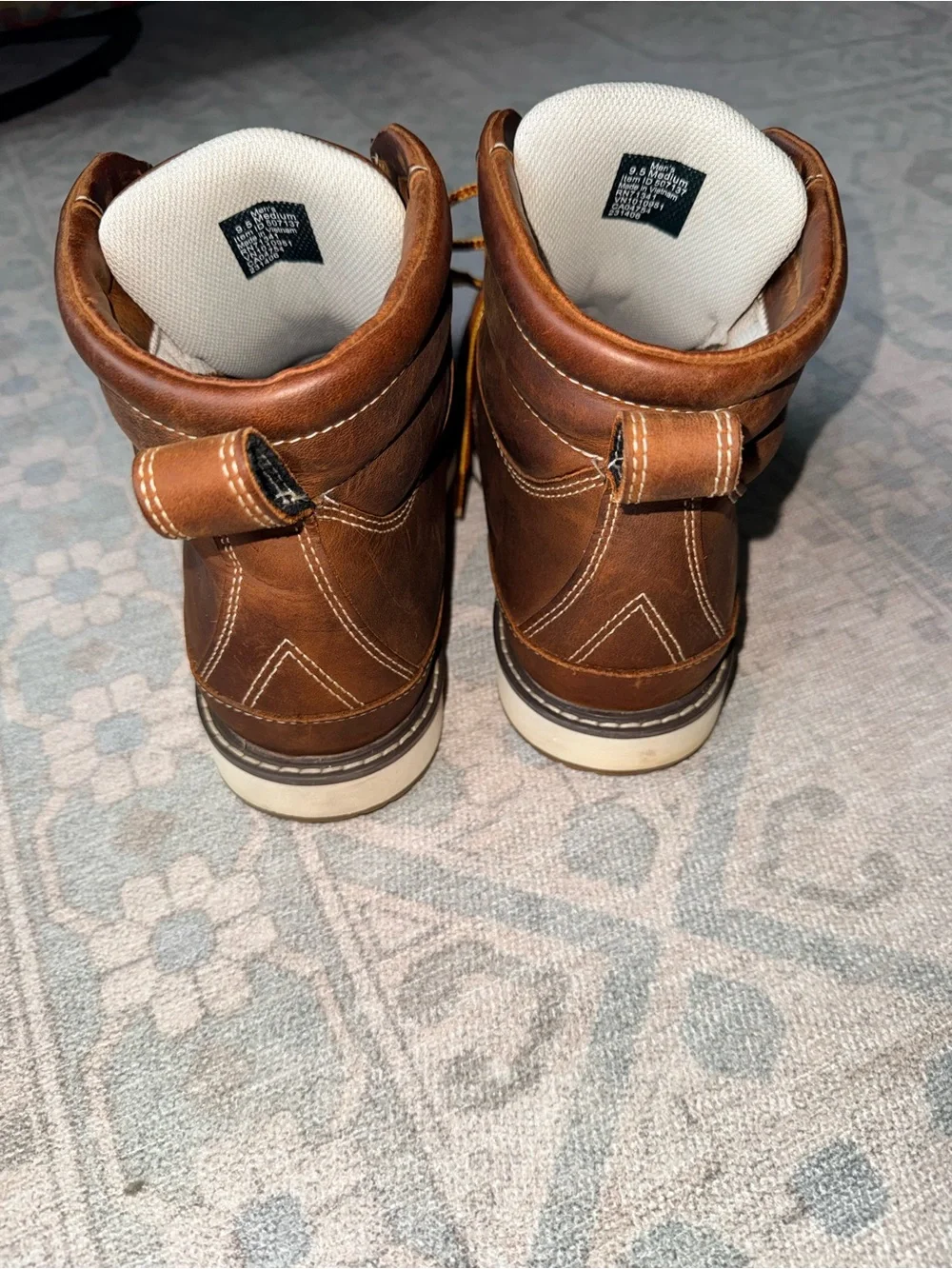 L.L. Bean Men’s Stonington Moc Toe Leather Boots Brown Size 9.5M